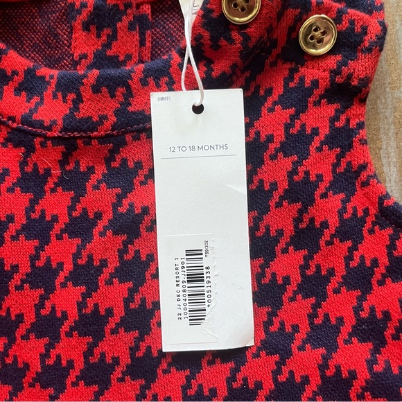 Janie and Jack NWT Funny Valentine Houndstooth Dress Girls 12-18 Months - Picture 4 of 5
